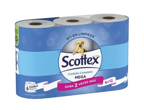 Papel higienico scottex megarolo duplo pack de 6+3 rolos , Scottex , 70001 , 5029053572031